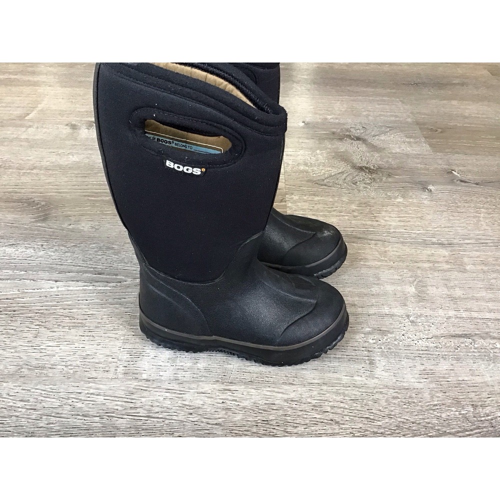 Bogs Kids Classic High Handles boots black cutout handles toddler size 11